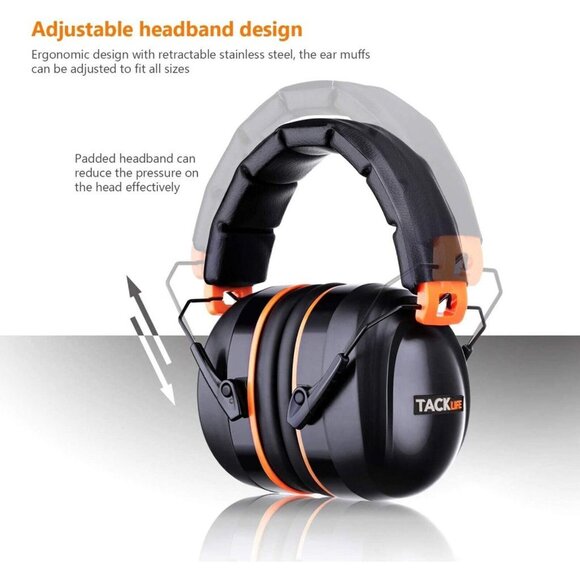 Tacklife NRR 28dB Shooters Hearing Protection Ear Muffs-HNRE1 - Picture 5 of 9